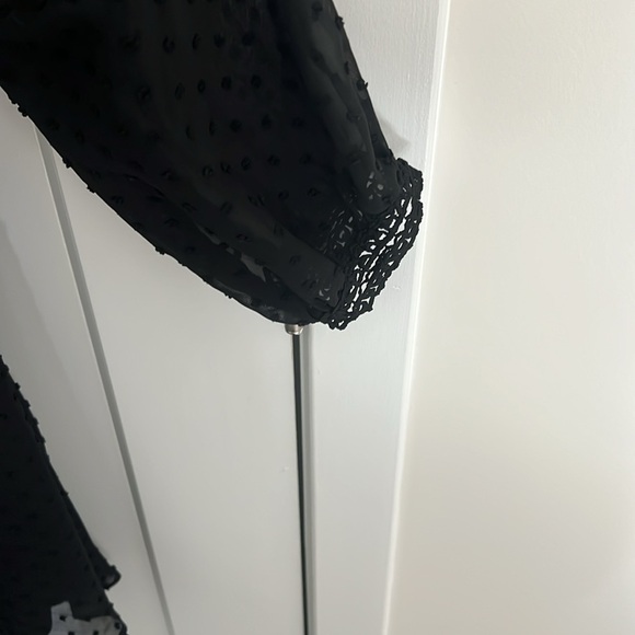 Black Chiffon Long Sleeve Dresss - Picture 6 of 6